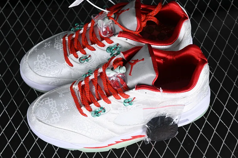 All categories Air Jordan Jordan series basketball shoes Air Jordan 5 Air Jordan 5 Low AJ5 Joe 5 white jade silk low-top basketball shoes DM4640-666